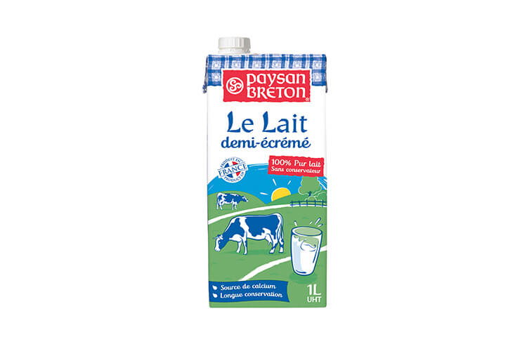 Sữa tươi Pháp Paysan Breton ít béo 1L
