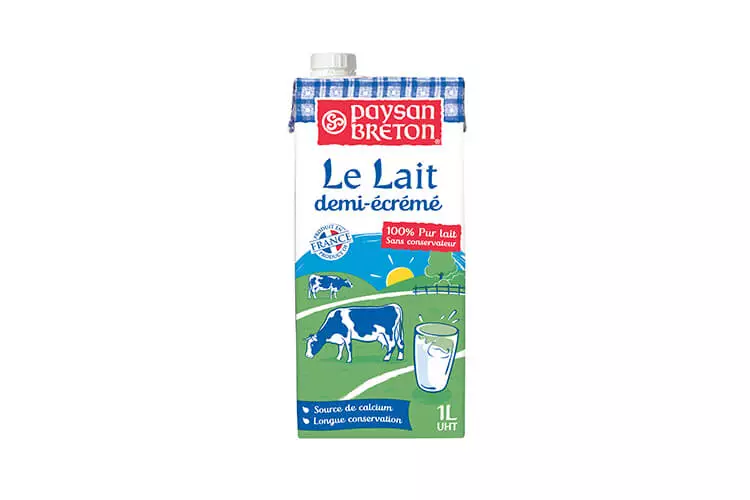 Sữa tươi Pháp Paysan Breton ít béo 1L