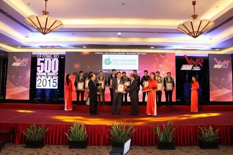 Công ty cổ phần Đại Tân Việt (New Viet Dairy) thuộc top 50 doanh nghiệp tư nhân lớn nhất Việt Nam năm 2015