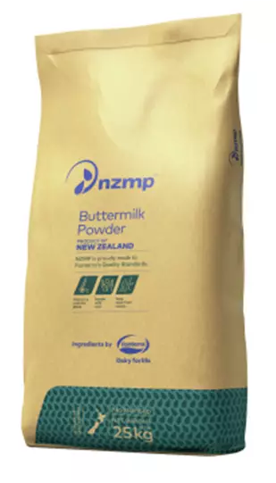 Butter Milk Powder
Butter milk powder thương hiệu NZMP được sản xuất bằng công nghệ sấy phun với các tính năng:

 	Khả năng hòa tan tốt
 	Bền nhiệt
 	Khả năng nhũ hóa tốt

Sản phẩm do New Viet Dairy nhập khẩu từ New Zealand, phân phối tại thị trường Việt Nam, Lào, Campuchia
Ứng dụng chính:
Butter Milk Powder có thể được ứng dụng:

 	Hoàn nguyên sữa nước.
 	Sữa đặc có đường.
 	Bánh, kẹo…
 	Kem

Quy cách:

 	Bao 25kg

Tất cả sản phẩm của thương hiệu NZMP đều đạt chứng nhận HALAL.